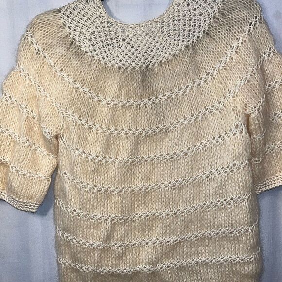 Vintage Cyn Les  Fuzzy Mohair/Wool Cardigan/Sweater S - Picture 9 of 16